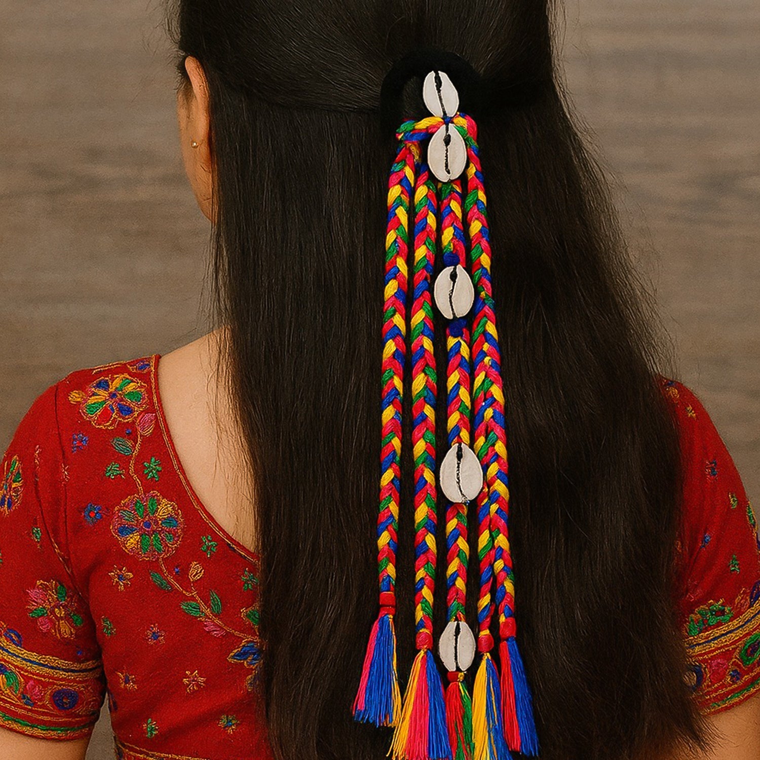 Traditional Multicolor Braided Hair Accessory Stylish Kodi String Bow (1 Pc) Traditional Multicolor Braided Hair Accessory Stylish Kodi String Bow (1 Pc)